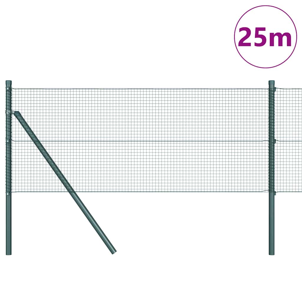 Tvora su stulpais Žalia 0.6 x 25 m Plienas