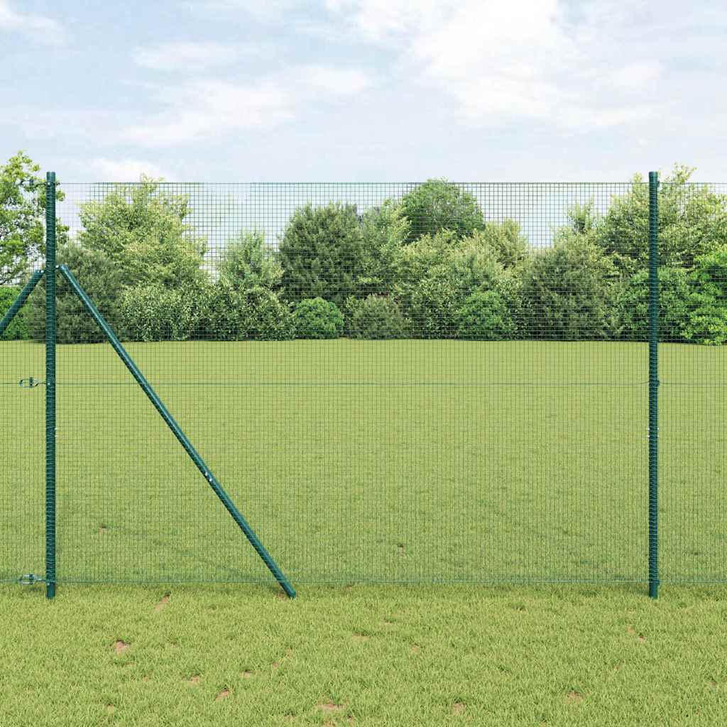 Tvora su stulpais Žalia 1.5 x 25 m Plienas