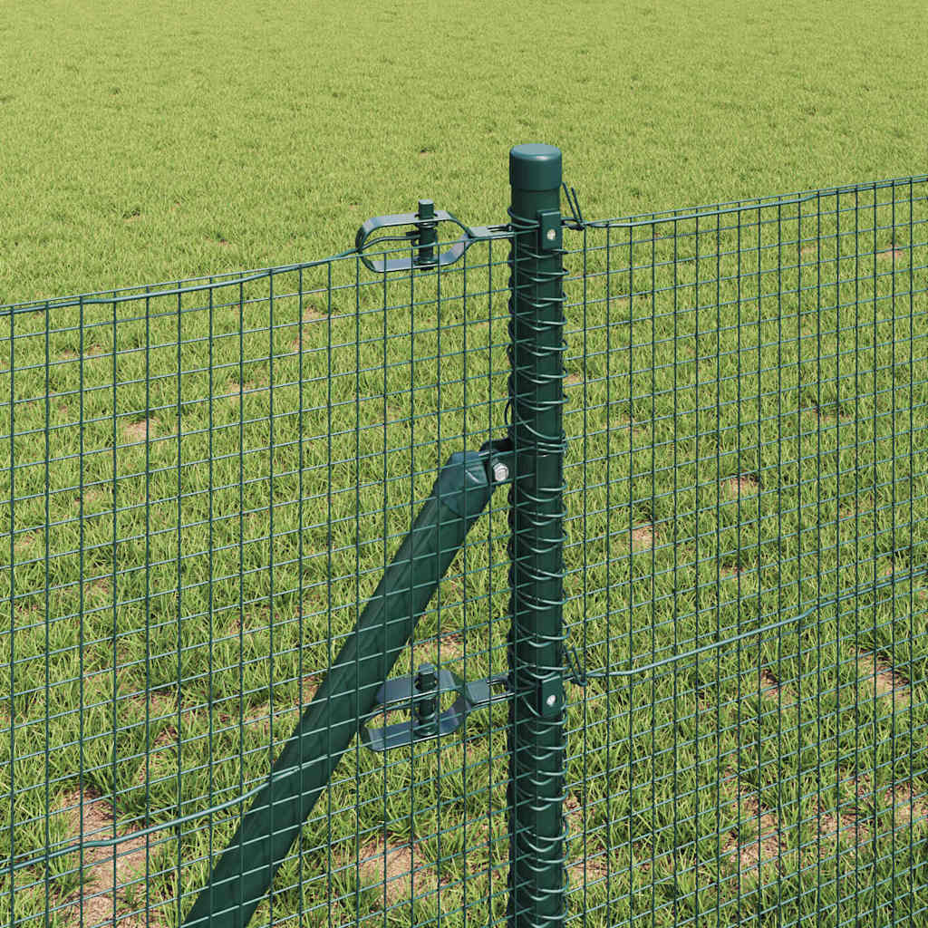 Fence with Posts Green 0.6 x 50 m Steel