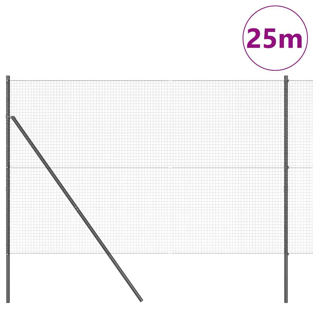 Suvirintas vielos tvora žemės tvirtinimas 25 x 1,6 m Pilka