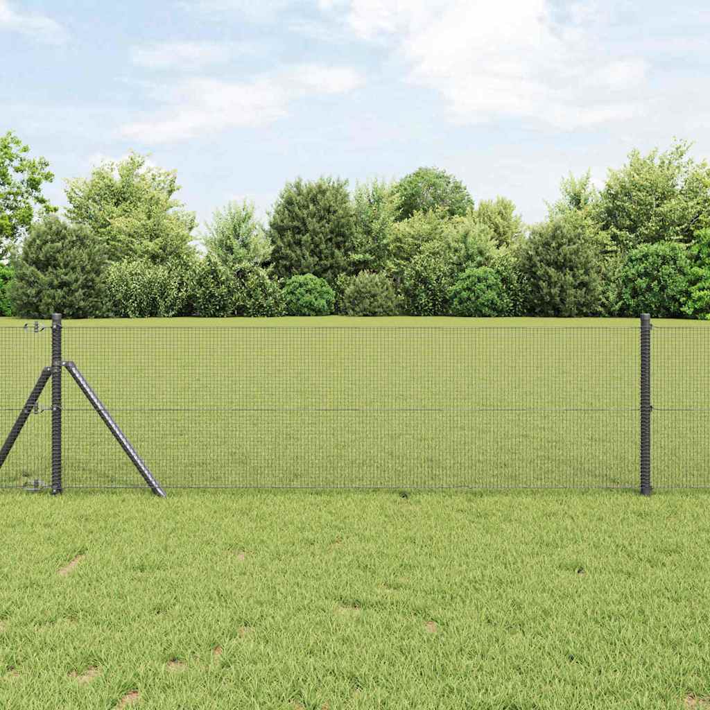 Žogu panelis ar stabiem Pelēks 0,5 x 50 m Tērauds