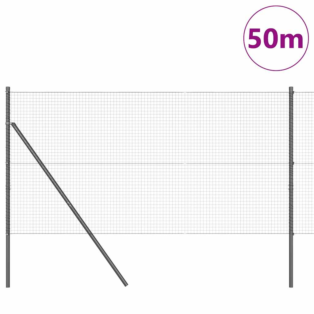 Žogs ar stabiem, pelēks, 1 x 50 m, tērauds