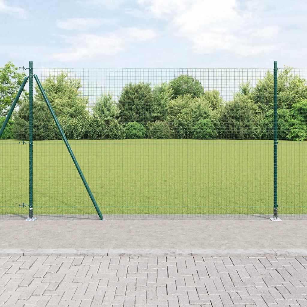 Suvirinta vielos tvora su betono baze 10 x 1,6 m Žalia