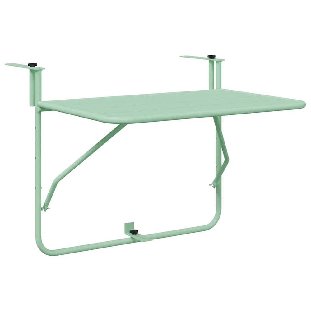 Kabantis balkono stalas Mėtų žalia 60 x 39 x 65 cm Plienas