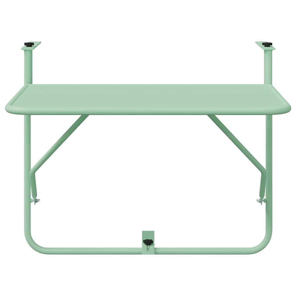 Kabantis balkono stalas Mėtų žalia 60 x 39 x 65 cm Plienas