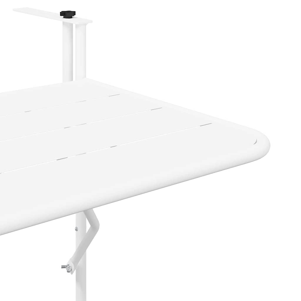 Kabantis balkono stalas Balta 60 x 39 x 65 cm Plienas
