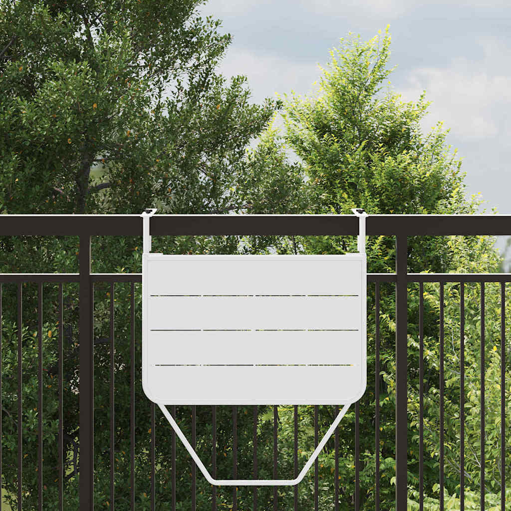 Kabantis balkono stalas Balta 60 x 39 x 65 cm Plienas