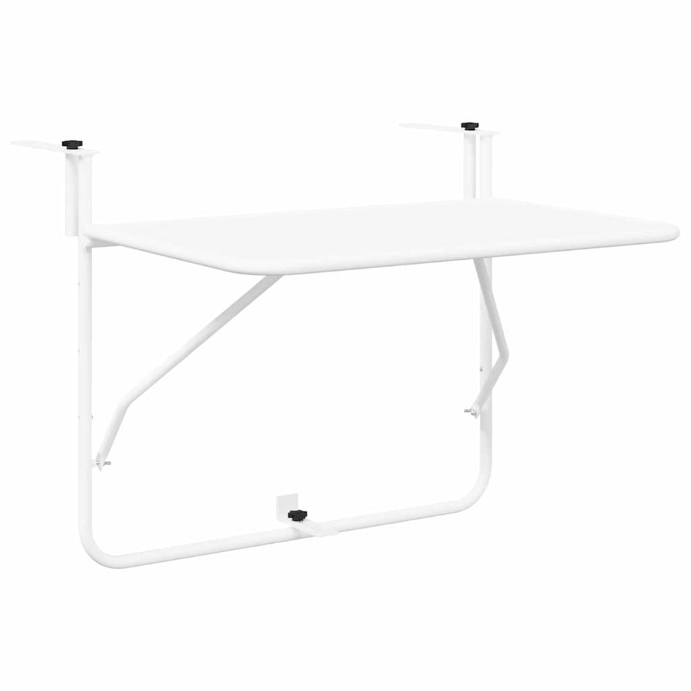 Kabantis balkono stalas Balta 60 x 39 x 65 cm Plienas