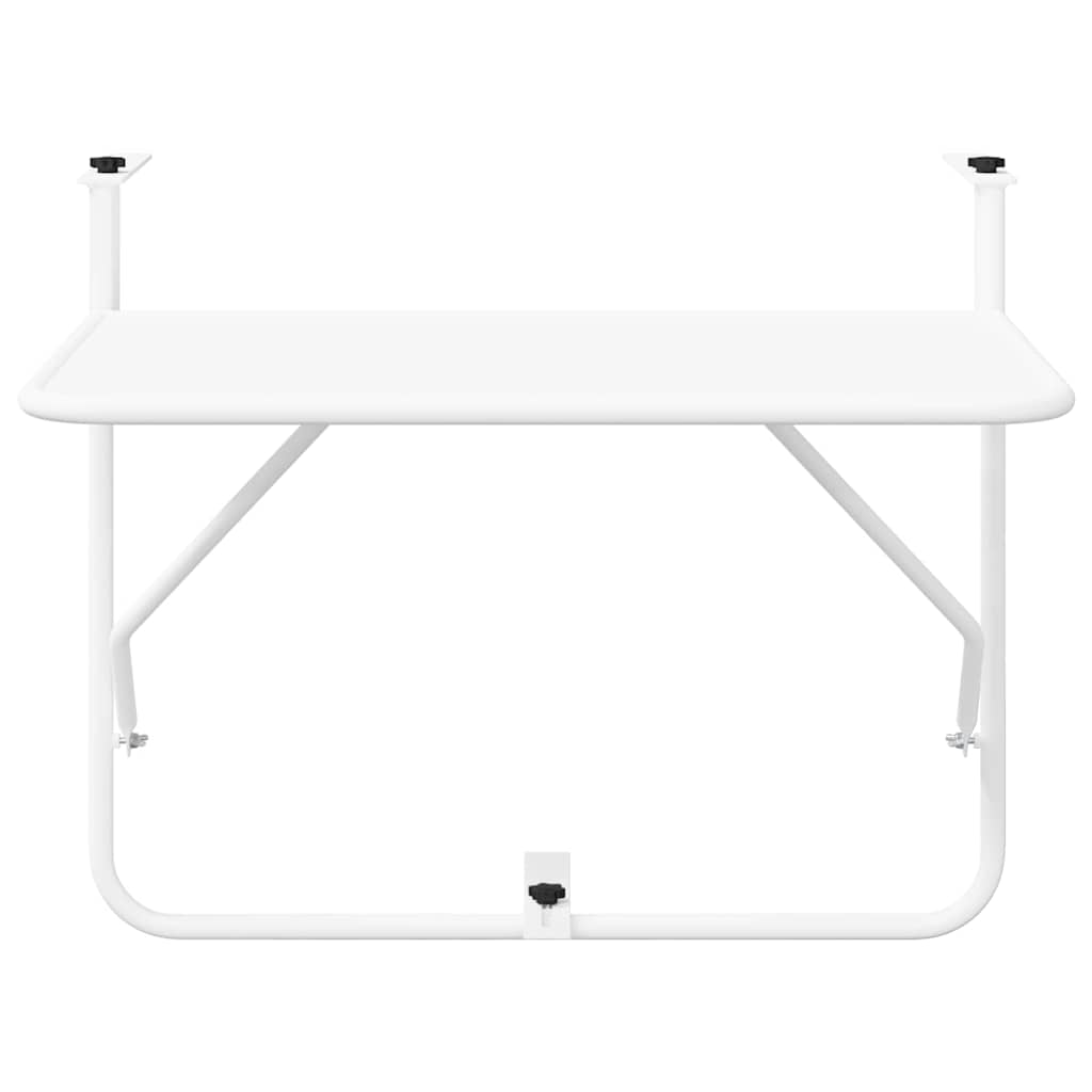 Kabantis balkono stalas Balta 60 x 39 x 65 cm Plienas