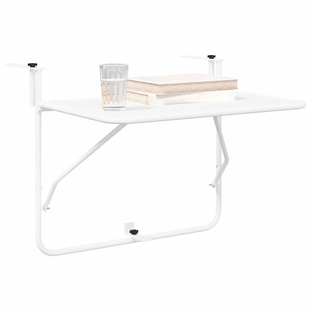 Kabantis balkono stalas Balta 60 x 39 x 65 cm Plienas