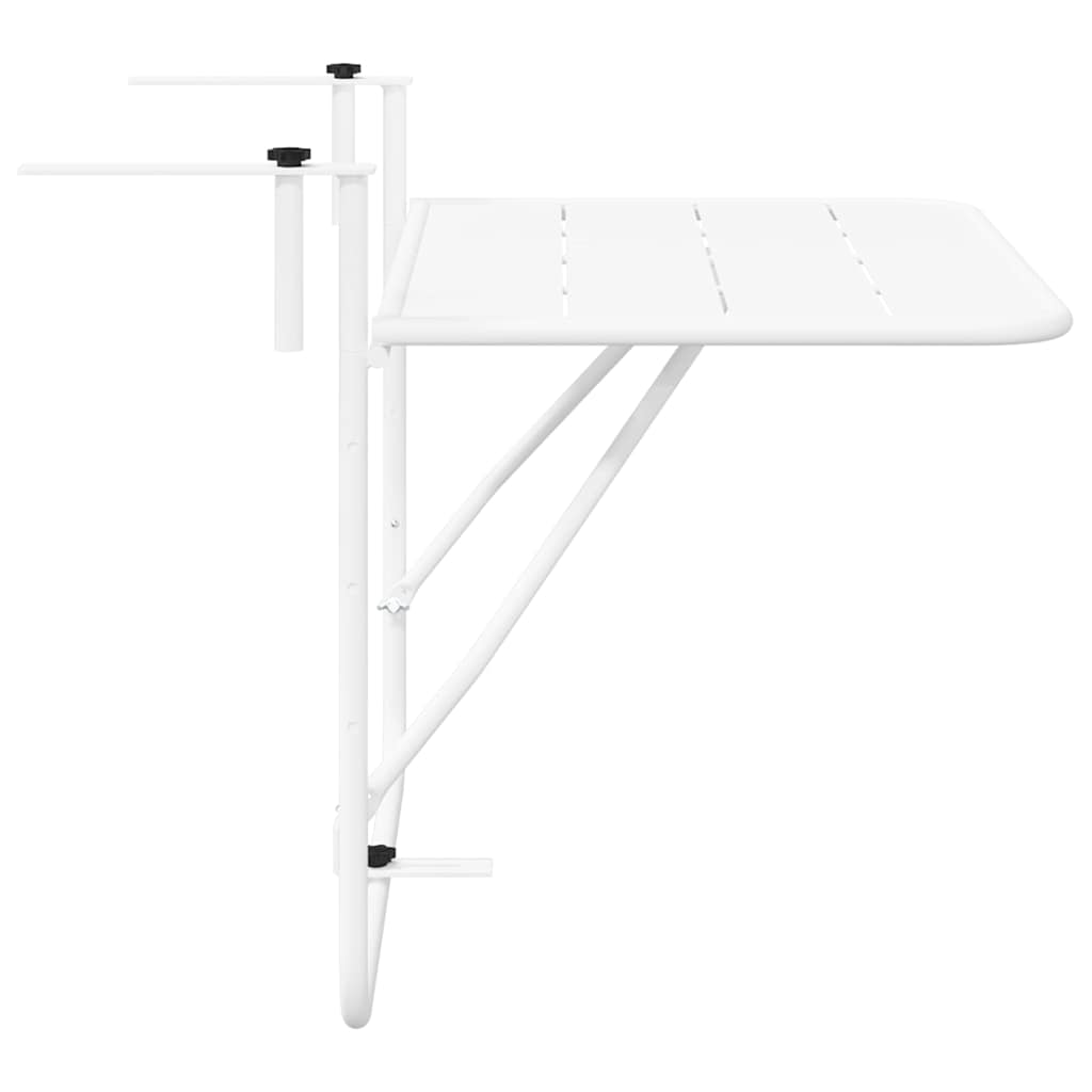 Kabantis balkono stalas Balta 60 x 39 x 65 cm Plienas