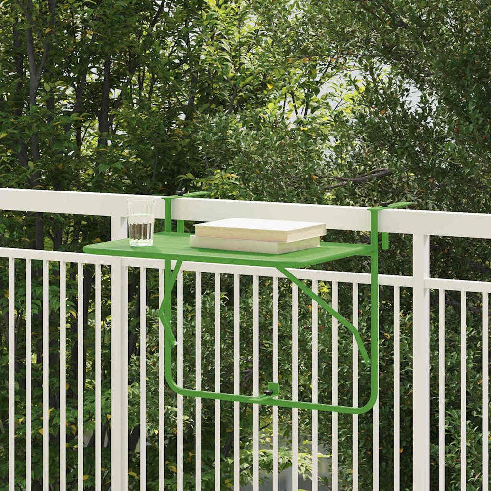 Kabantis balkono stalas Žalia 60 x 39 x 65 cm Plienas