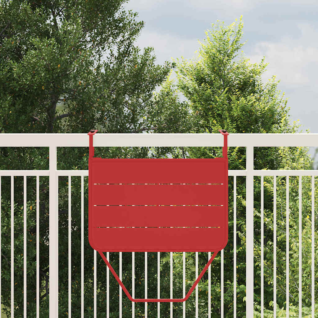 Kabantis balkono stalas Raudona 60 x 39 x 65 cm Plienas