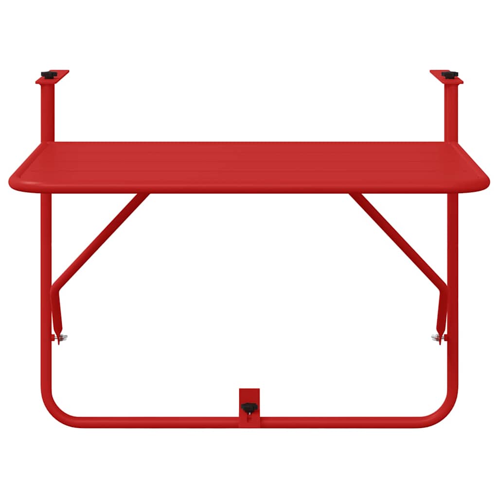 Kabantis balkono stalas Raudona 60 x 39 x 65 cm Plienas