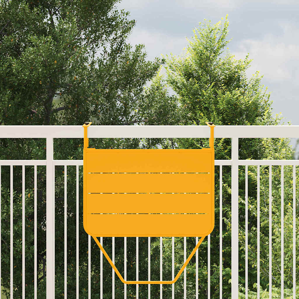 Kabantis balkono stalas Geltona 60 x 39 x 65 cm Plienas