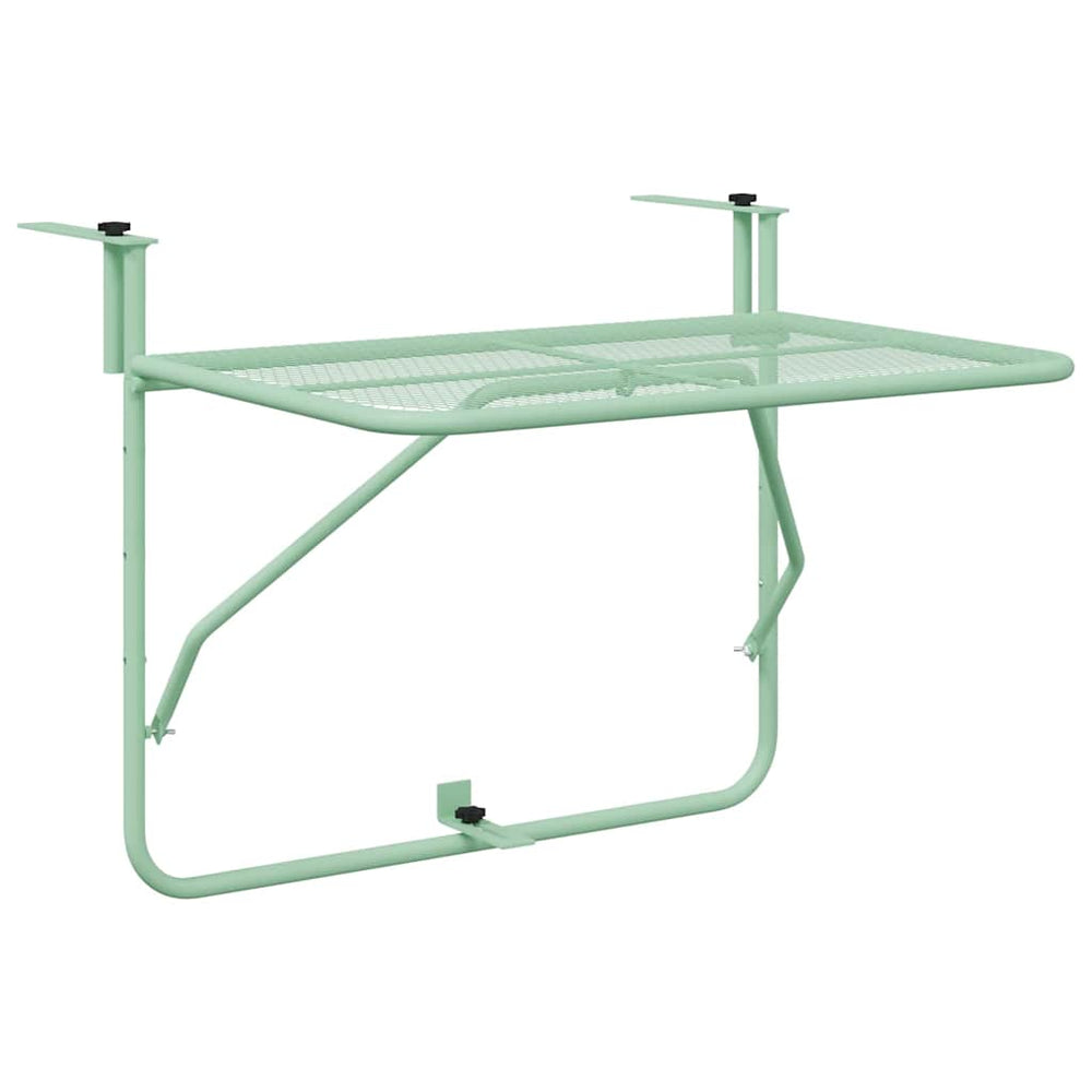 Kabantis balkono stalas Mėtų žalia 60 x 39 x 65 cm Plienas