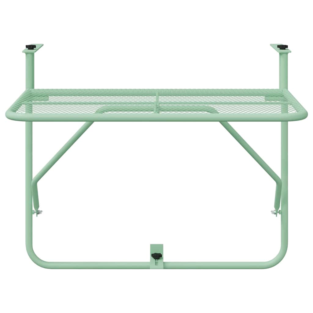 Kabantis balkono stalas Mėtinė žalia 60 x 39 x 65 cm Plienas