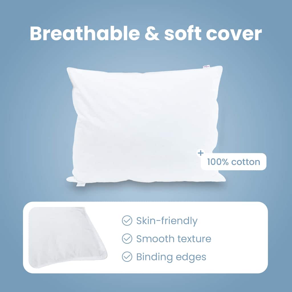Pillow with pillowcase 2 pcs White 50 x 75 cm Feather