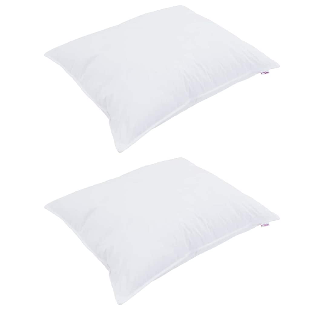 Pillows 2 pcs White 60 x 80 cm 130gsm 100% cotton