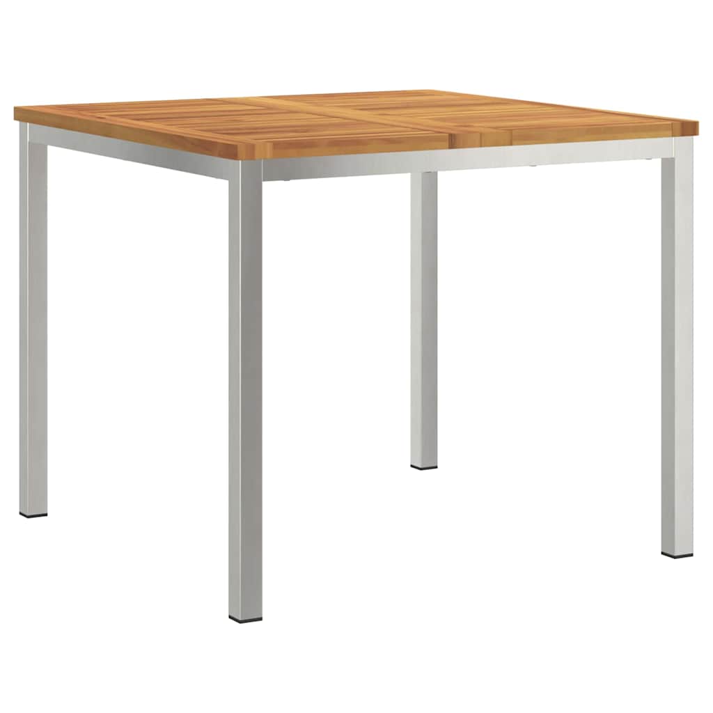 Valgomojostalas Ruda 90 x 90 x 75 cm Kietos akacijos mediena