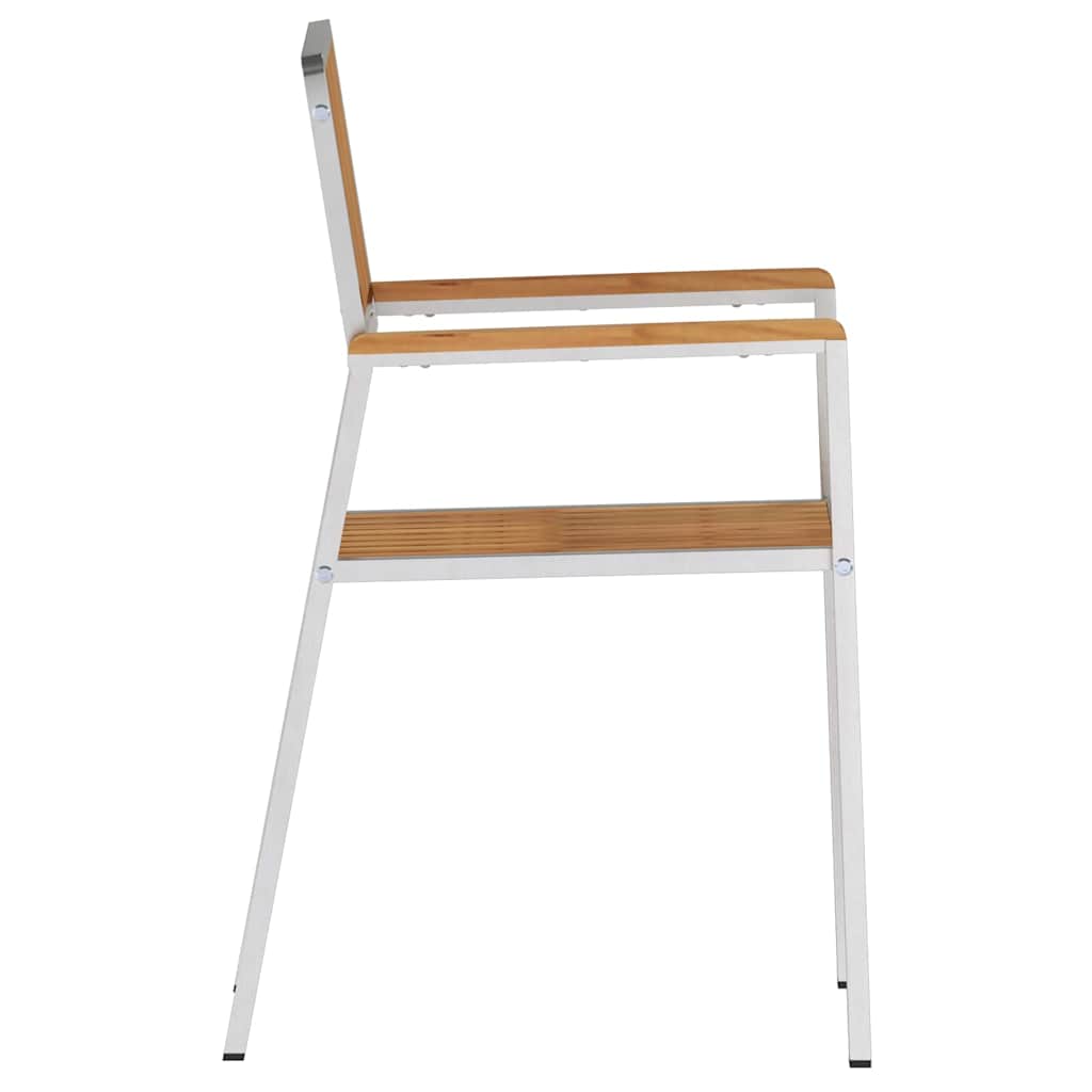 Dārza krēsli 2 gab. Brūni 56x54,5x87cm Teak masīvkoks