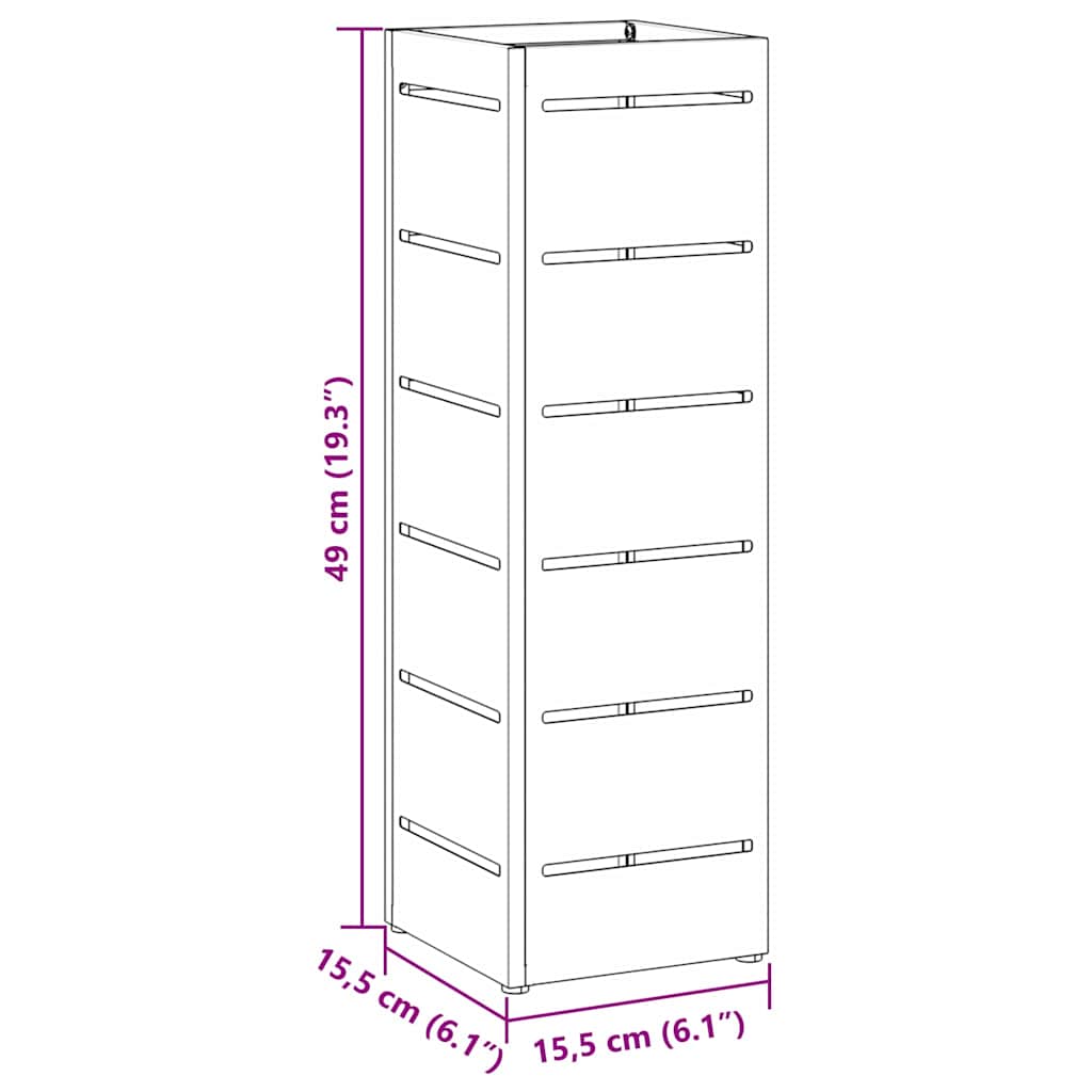 Storage hook and holder White 15.5 x 15.5 x 49 cm
