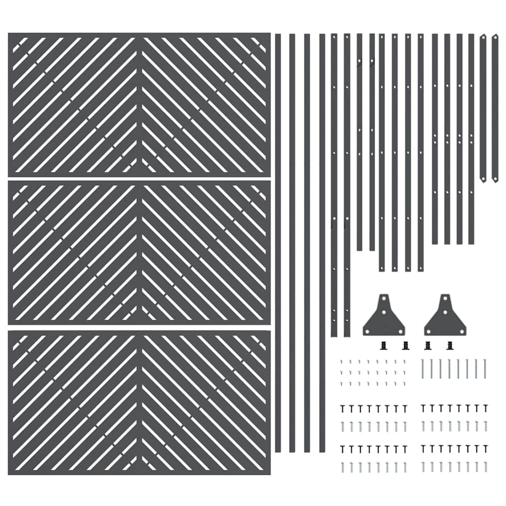Privātuma žalūzijas Antracīts 100 x 50 x 180 cm Tērauds