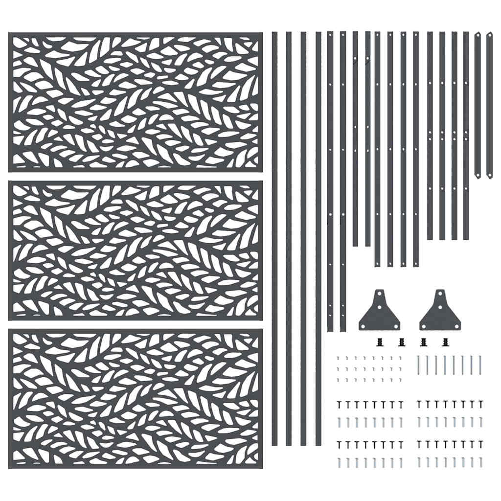 Privatumo žaliuzės Antracitas 100 x 50 x 180 cm Plienas