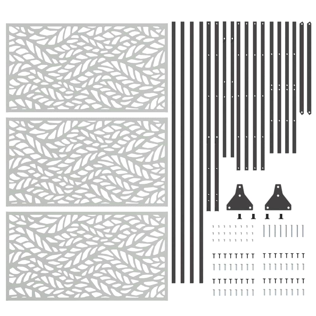 Privātuma žogs Pelēks 100 x 50 x 180 cm Tērauds