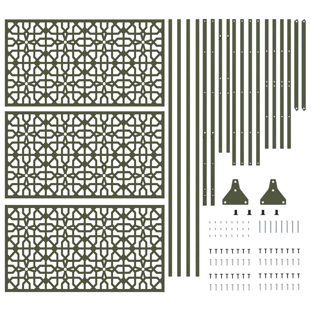 Privātuma žalūzijas olīvzaļas 100 x 50 x 180 cm Tērauds