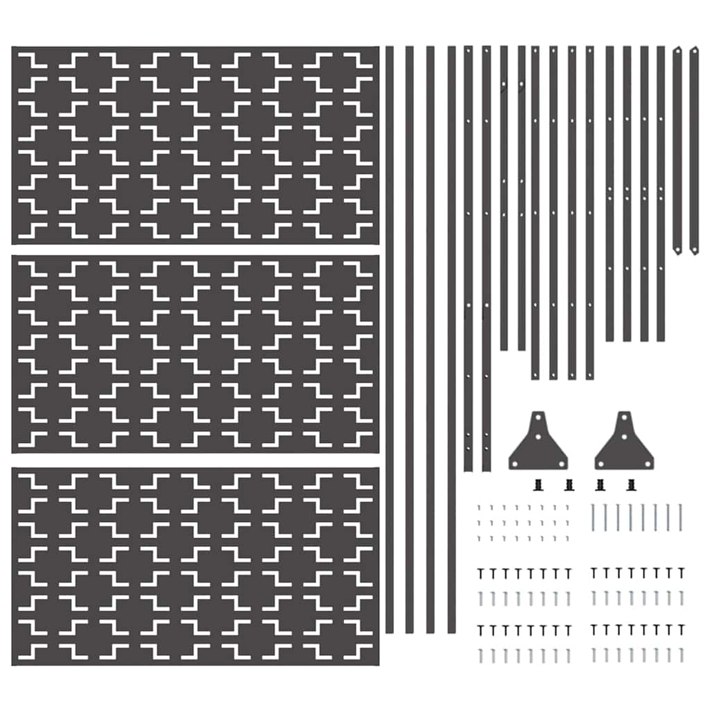 Privacy Blinds Black Steel