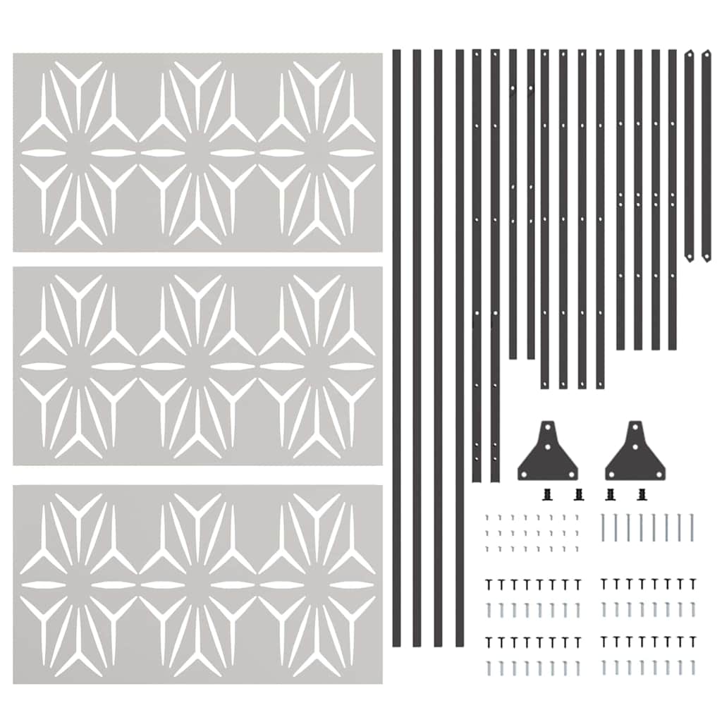 Privātuma žogs Pelēks 100 x 50 x 180 cm Tērauds