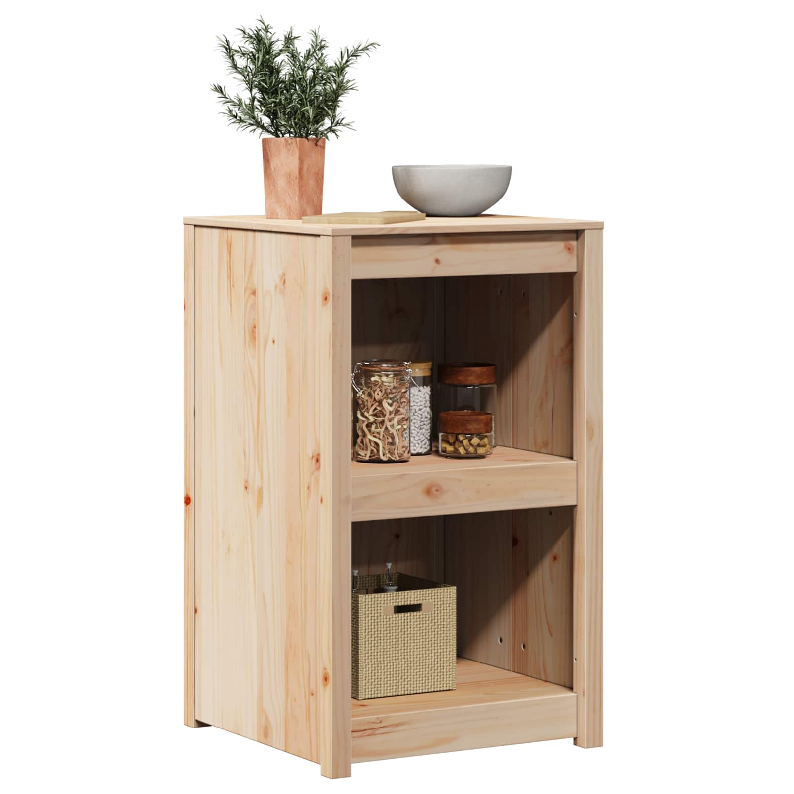 Kitchen cabinet Brown 55 x 55 x 92 cm Solid pine wood