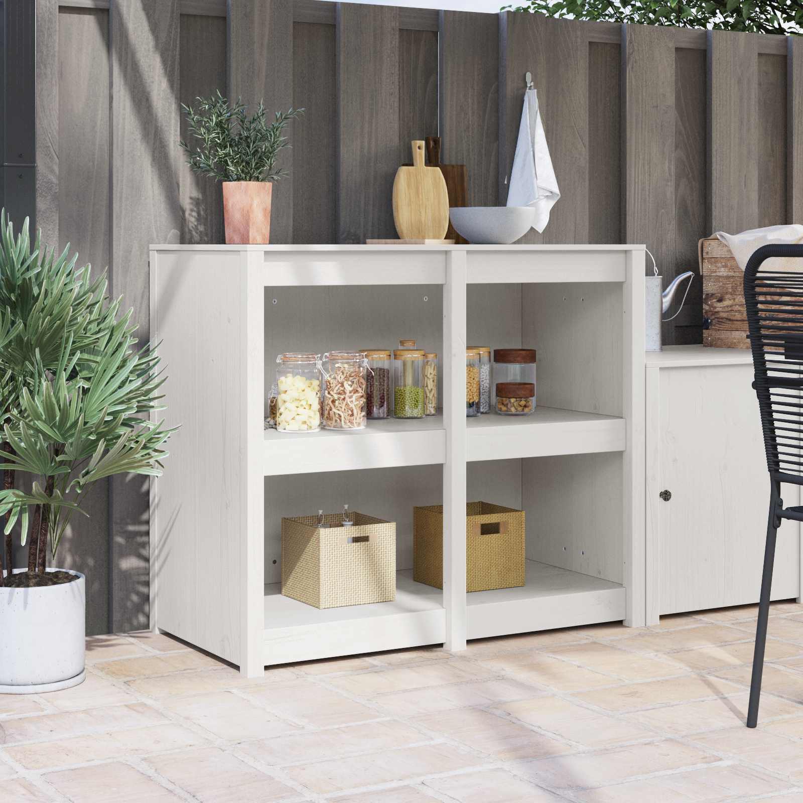 Virtuves skapis MEPPEL Silti balts 106 x 55 x 92 cm