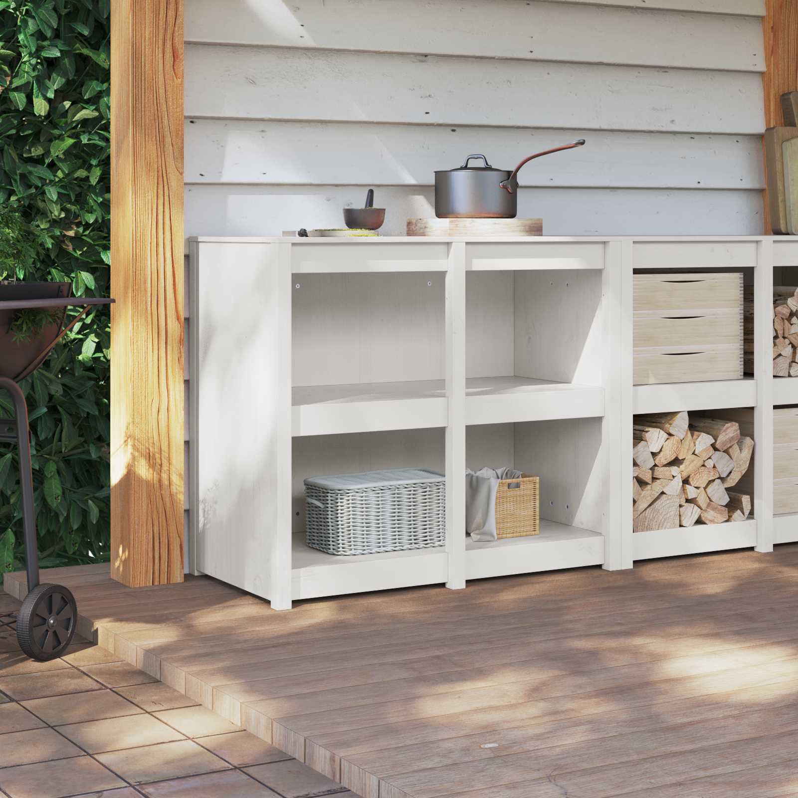 Virtuves skapis MEPPEL Silti balts 106 x 55 x 92 cm
