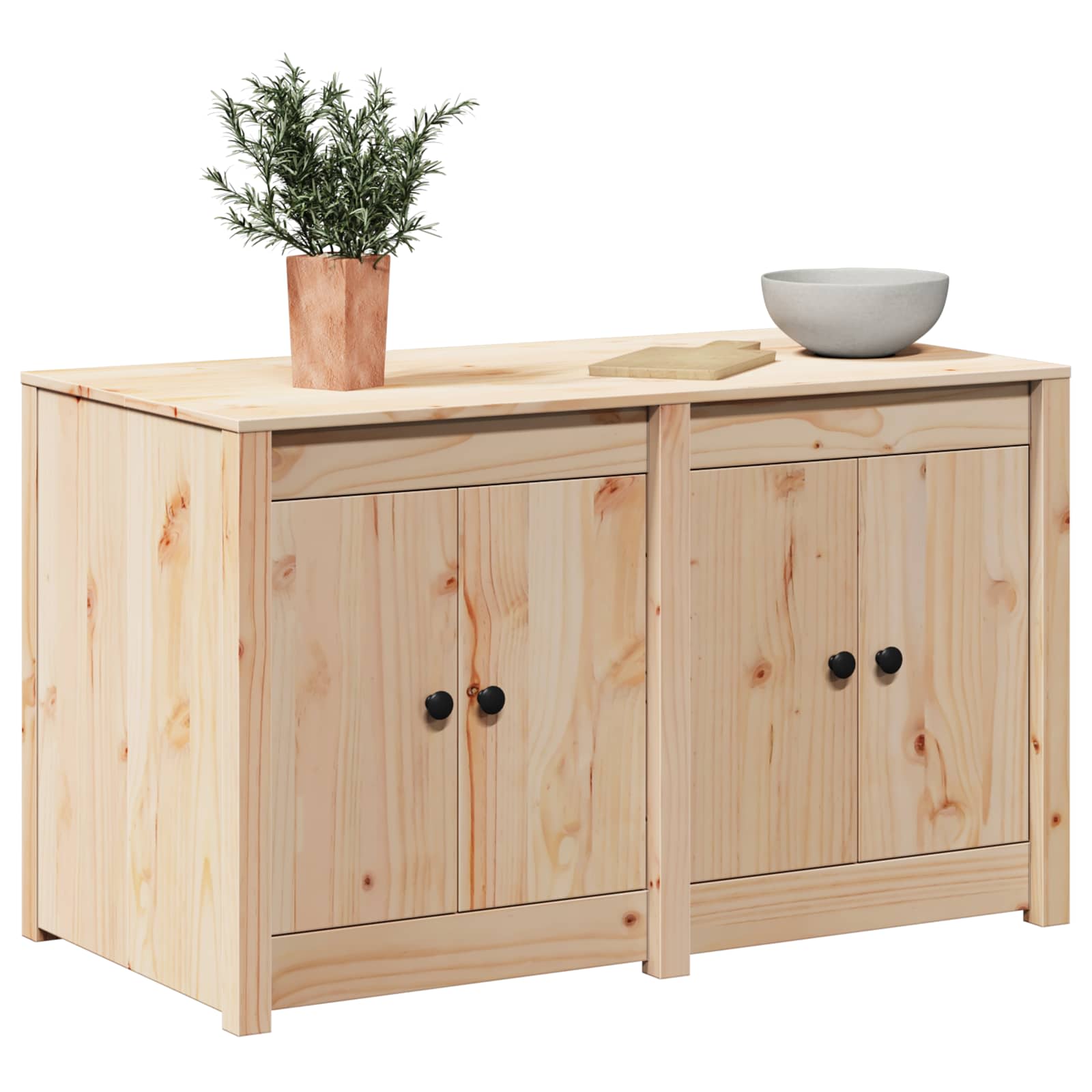 Kitchen Cabinet Brown 106 x 55 x 64 cm Solid Pine Wood