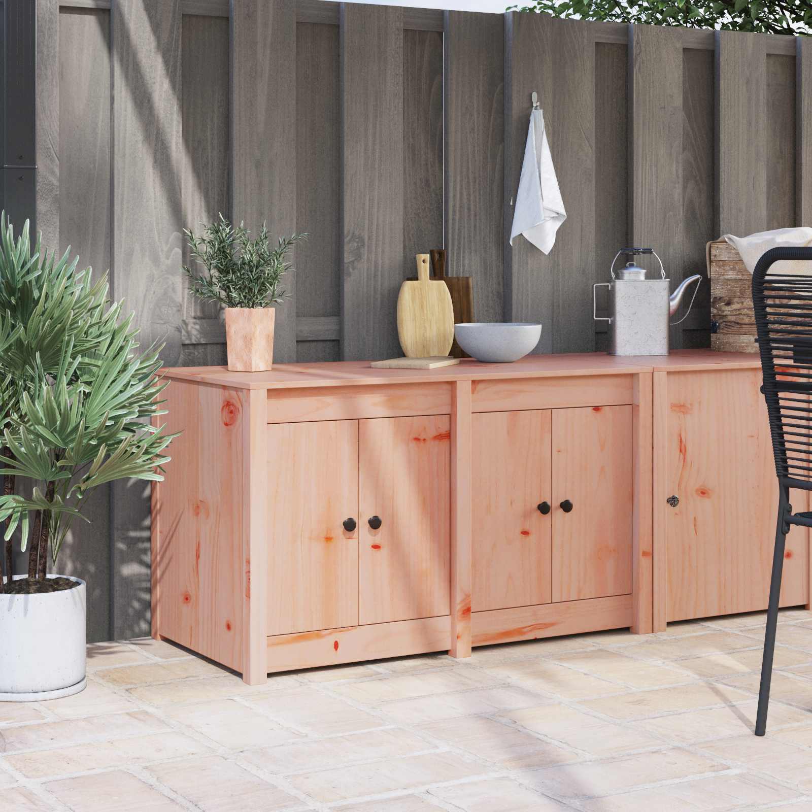 Kitchen Cabinet Brown 106 x 55 x 64 cm Solid Pine Wood