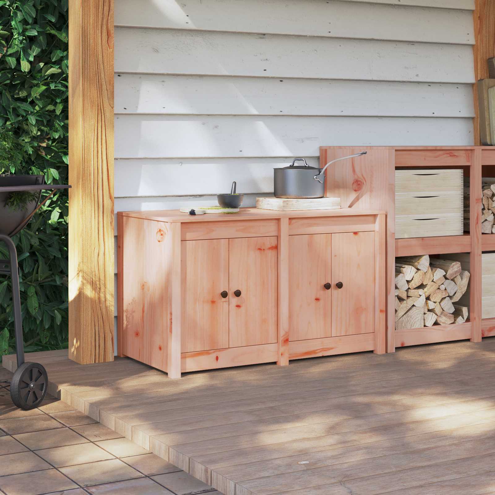 Kitchen Cabinet Brown 106 x 55 x 64 cm Solid Pine Wood