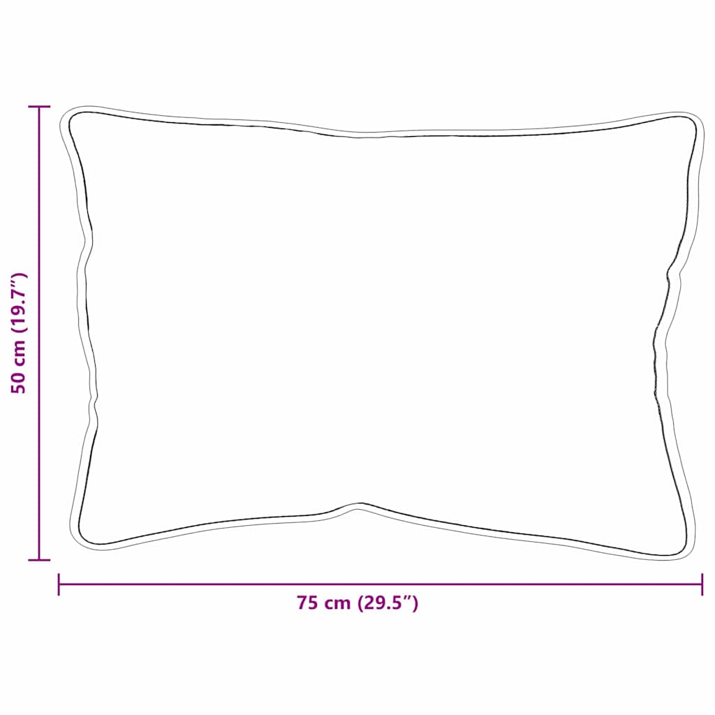 Pagalvė 2 vnt. 75 x 50 x 20 cm Poliesteris Balta