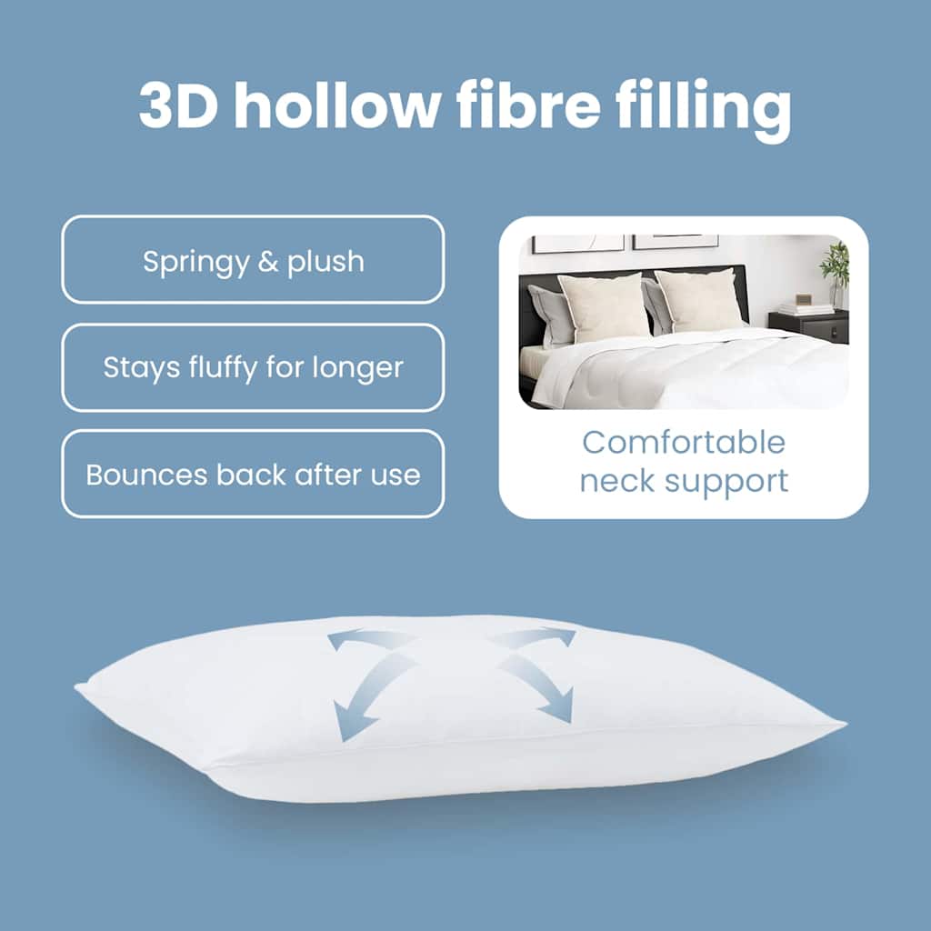 Pillows 2 pcs White 60 x 70 cm