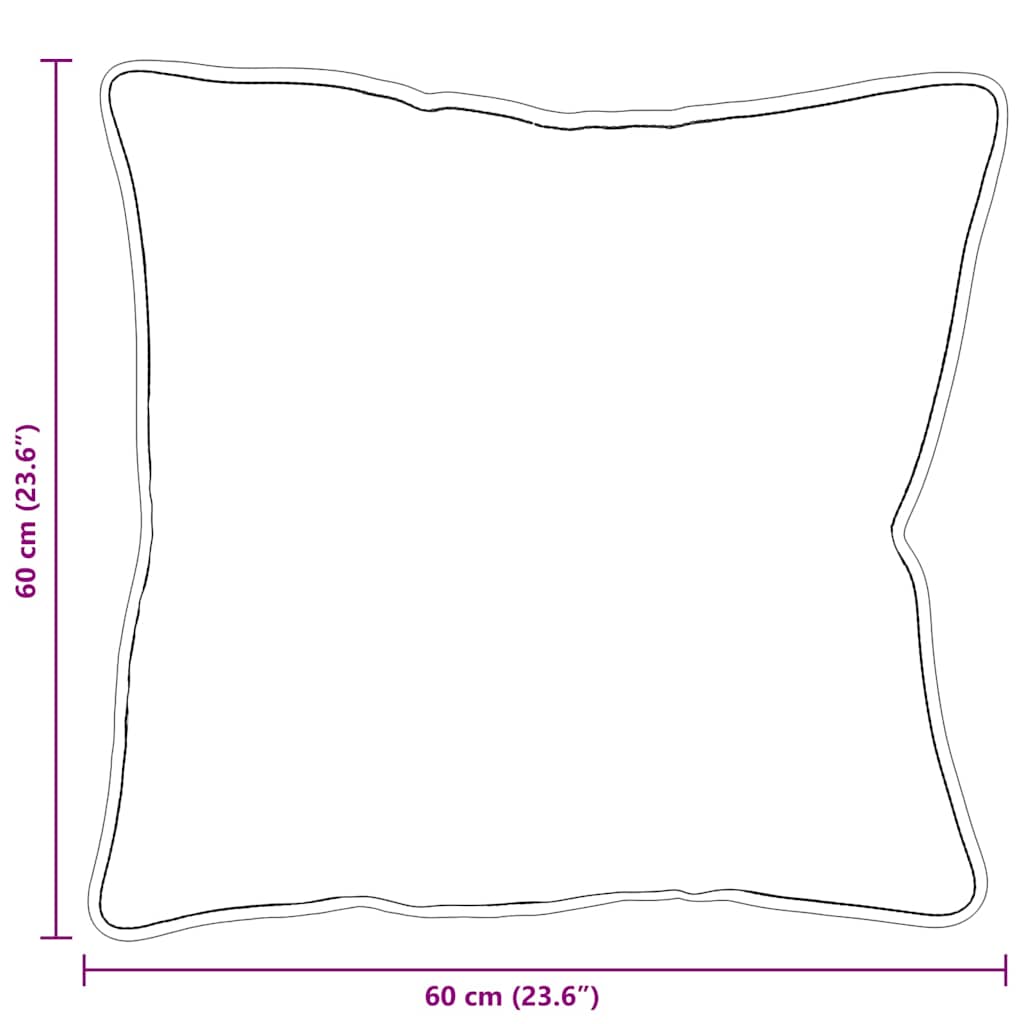 Pagalvė su pagalve 2 pcs Balta 60 x 60 x 20 cm Poliesteris