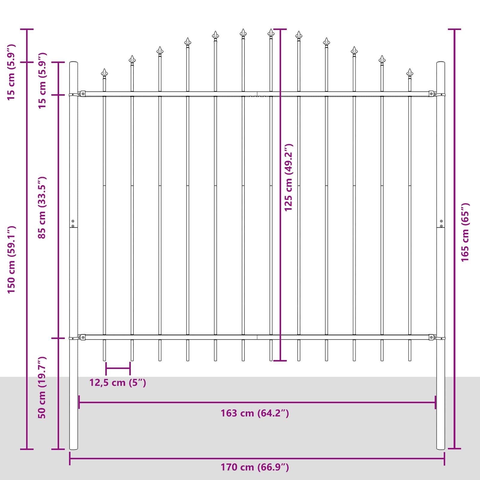 Sodo tvora Balta 170 x 125 cm Milteliniu būdu dengtas plienas