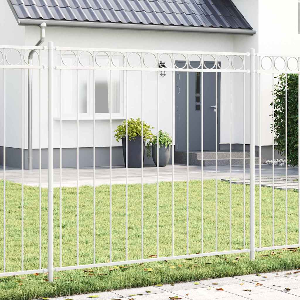 Dārza žogs Balts Tērauds