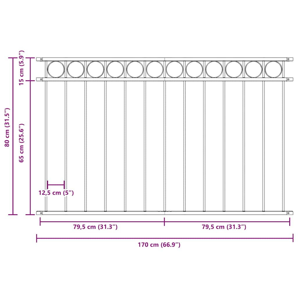 Tvorelių elementas ASSEN Balta 170 x 80 cm Plienas