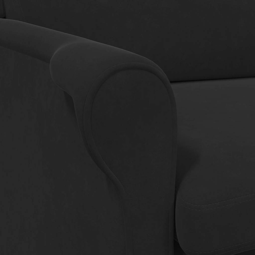 Juodas fotelis Juodas Audinys, mediena Standartinis Ergonomiškas