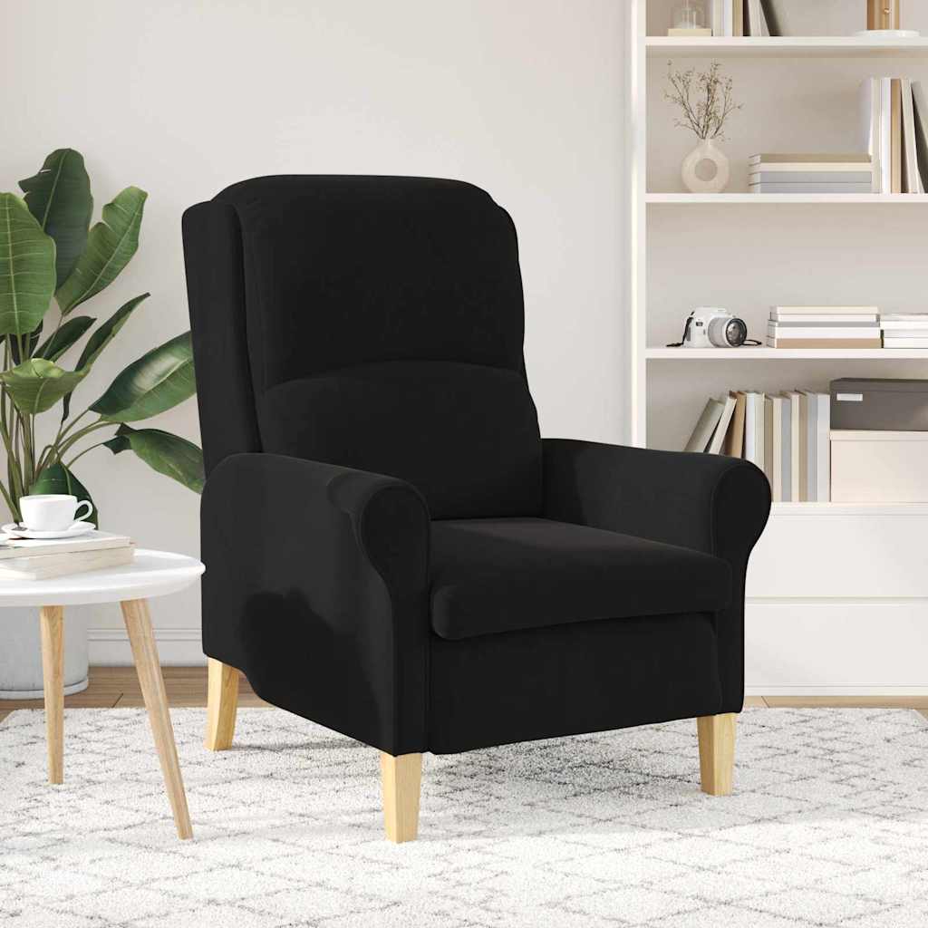 Juodas fotelis Juodas Audinys, mediena Standartinis Ergonomiškas