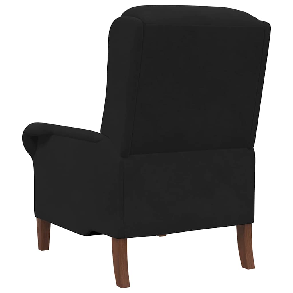 Juodas fotelis Juodas Audinys, mediena Standartinis Ergonomiškas