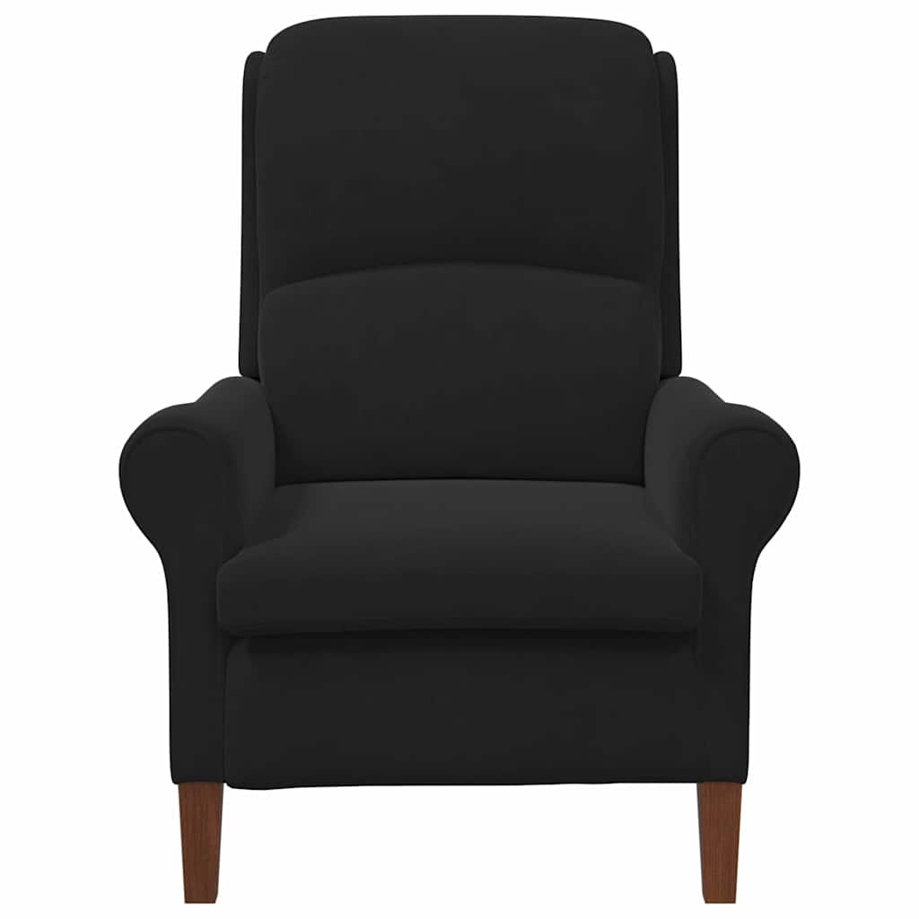 Juodas fotelis Juodas Audinys, mediena Standartinis Ergonomiškas