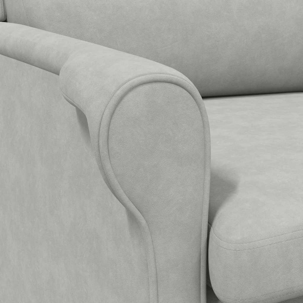 Armchair Light grey 76 x 94 x 102 cm Microfiber