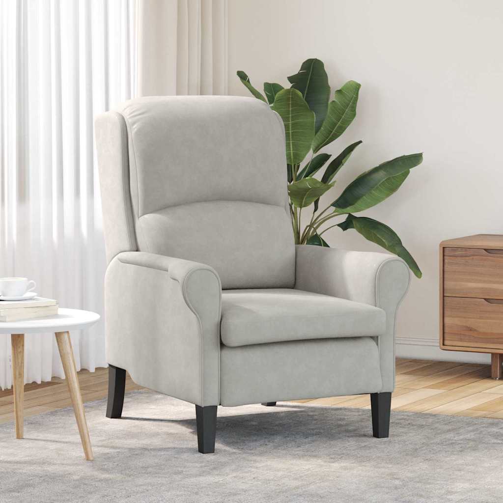 Armchair Light grey 76 x 94 x 102 cm Microfiber